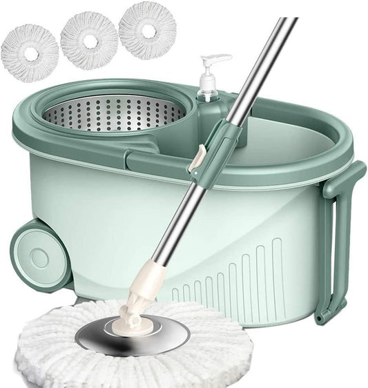 Spinning Mop & Bucket Set with Adjustable Handle